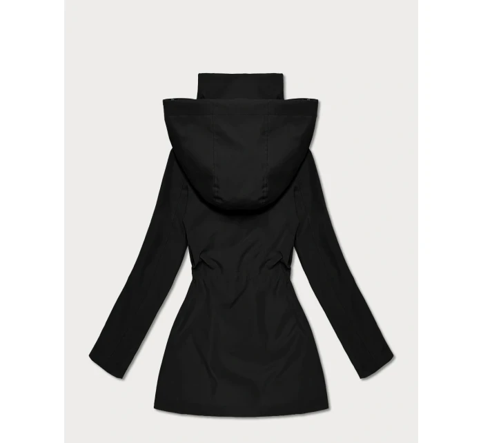 Damska kurtka z wykończeniem w kratkę Goodlookin czarna (KK60411-1#) Damska kurtka z wykończeniem w kratkę Goodlookin czarna (KK60411-1#)