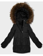Černá péřová bunda s kapucí (KK60609) Černá péřová bunda s kapucí (KK60609)