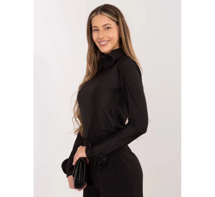 Černá dámská halenka s růžemi Goodlookin (272611) Černá dámská halenka s růžemi Goodlookin (272611)