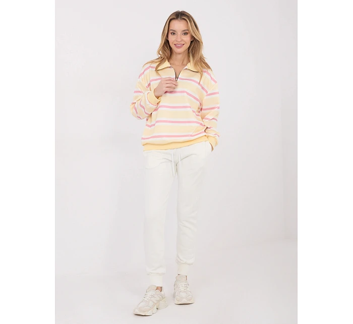 Damska bluza z rozpinana stójką Goodlookin jasnożółta (9981) Damska bluza z rozpinana stójką Goodlookin jasnożółta (9981)