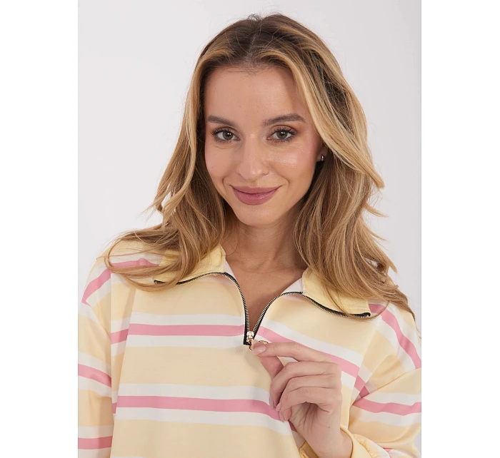 Damska bluza z rozpinana stójką Goodlookin jasnożółta (9981) Damska bluza z rozpinana stójką Goodlookin jasnożółta (9981)