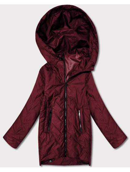 Lekka kurtka damska pikowana z kapturem Goodlookin ciemny czerwony (B8588-27) Lekka kurtka damska pikowana z kapturem Goodlookin ciemny czerwony (B8588-27)