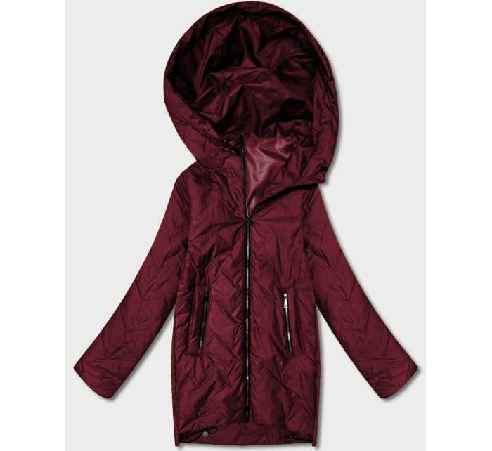 Lekka kurtka damska pikowana z kapturem Goodlookin ciemny czerwony (B8588-27) Lekka kurtka damska pikowana z kapturem Goodlookin ciemny czerwony (B8588-27)