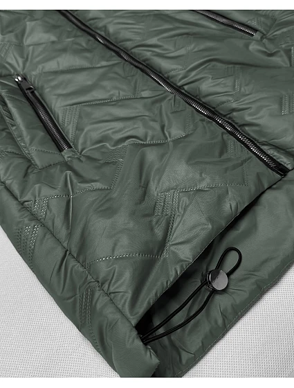 kurtka damska pikowana z kapturem Goodlookin khaki model 22383878 - S'WEST kurtka damska pikowana z kapturem Goodlookin khaki model 22383878 - S'WEST