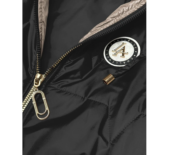 Cienki bezrękawnik z kontrastowym wykończeniem Goodlookin czarny (B8583-1) Cienki bezrękawnik z kontrastowym wykończeniem Goodlookin czarny (B8583-1)