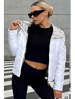 Bílá prošívaná oboustranná bunda Goodlookin se stojáčkem (B8579-26)