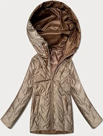 Dámská prošívaná bunda s kapucí Goodlookin beige (B8596-12)