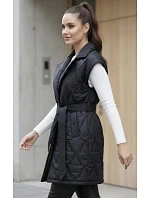 Prošívaná vesta Goodlookin s páskem černá (B8603-1) Prošívaná vesta Goodlookin s páskem černá (B8603-1)