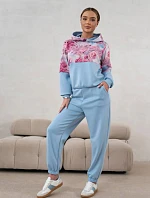 Sportovní souprava s květinovým motivem modrá (821148)