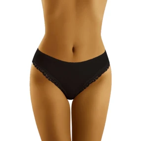 Dámské kalhotky model 16218718 black WOLBAR - Wol-Bar