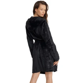 Dámský župan 41066 Glossy black - HENDERSON