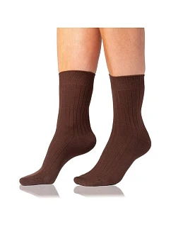 Dámské bavlněné ponožky COTTON RIB SOCKS - BELLINDA - hnědá