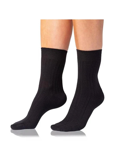 Dámské bavlněné ponožky COTTON RIB SOCKS - BELLINDA - černá Dámské bavlněné ponožky COTTON RIB SOCKS - BELLINDA - černá