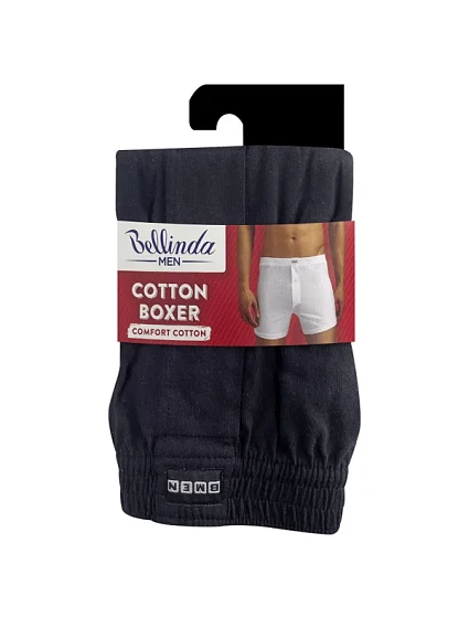 Volné pánské bavlněné boxerky COTTON BOXER - BELLINDA - černá