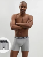 Pánské sportovní boxerky 2 ks DIM 3D FLEX AIR LONG BOXER 2x - DIM - šedá
