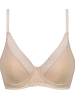 Dámská krajková podprsenka s kosticí DIM DAILY MICRO FOULARD BRA - DIM - tělová