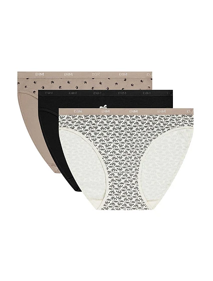 Dámské bavlněné kalhotky 3 ks DIM LES POCKETS COTTON SLIP 3x - DIM - bílá Dámské bavlněné kalhotky 3 ks DIM LES POCKETS COTTON SLIP 3x - DIM - bílá