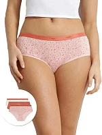 Dámské bavlněné kalhotky 3 ks DIM LES POCKETS COTTON BOXER 3x - DIM - smetanová