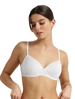 Dámská hladká podprsenka bez kostic DIM INVISIBLE WIRELESS PADDED BRA - DIM - bílá