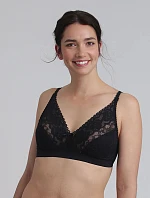 Dámská nevyztužená krajková podprsenka PLAYTEX WIREFREE BRA - PLAYTEX - černá