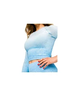 GymHero Ombre Rushguard s dlouhým rukávem LONG-BABYBLUE Modrá M