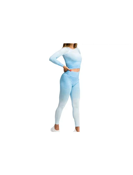 GymHero Ombre Rushguard s dlouhým rukávem LONG-BABYBLUE Modrá M