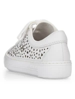 Kožená pohodlná obuv Rieker W RKR641 white