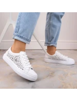 Kožená pohodlná obuv Rieker W RKR641 white