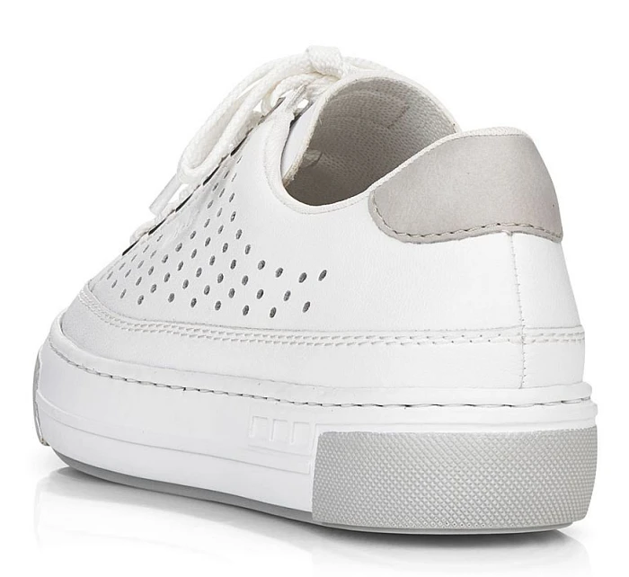 Rieker W RKR642 bílá kožená prolamovaná obuv Rieker W RKR642 bílá kožená prolamovaná obuv