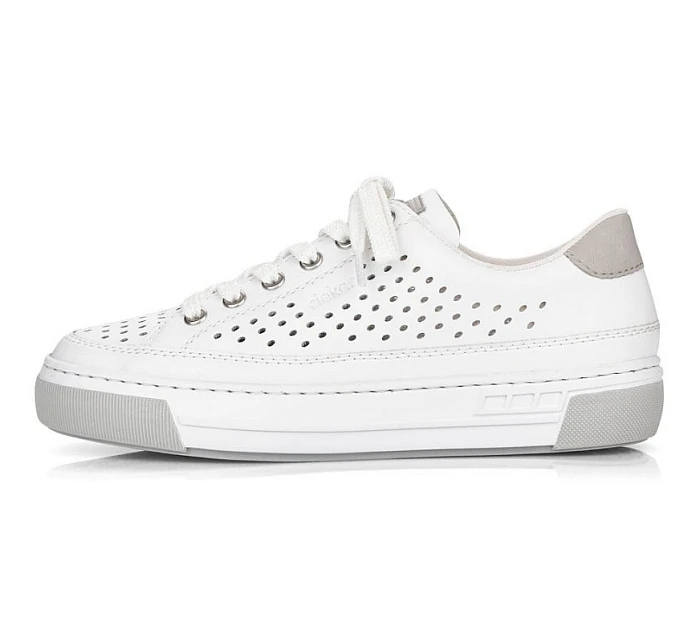 Rieker W RKR642 bílá kožená prolamovaná obuv Rieker W RKR642 bílá kožená prolamovaná obuv