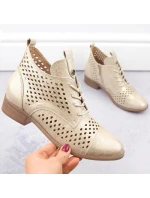 Ažurové boty Potocki W WOL205 zlaté