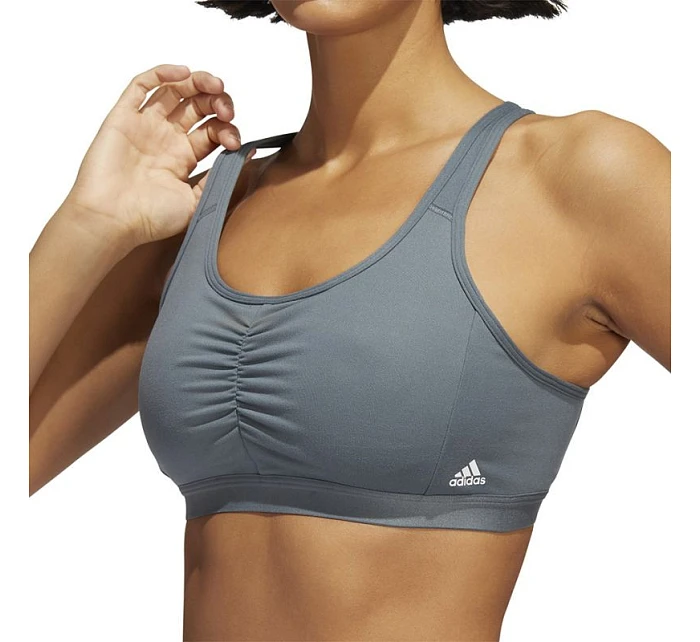 Dámská sportovní podprsenka adidas Coreessentials Medium-Support šedá HD7686 Dámská sportovní podprsenka adidas Coreessentials Medium-Support šedá HD7686
