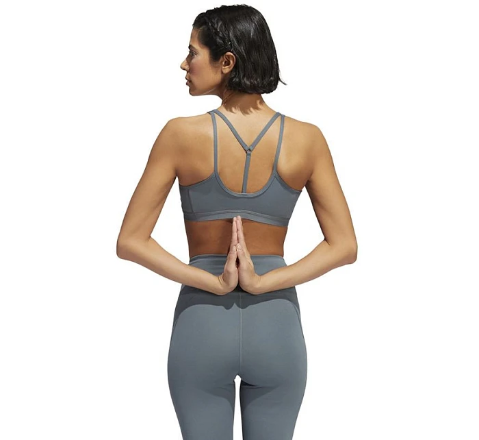 Dámská sportovní podprsenka adidas Coreessentials Medium-Support šedá HD7686 Dámská sportovní podprsenka adidas Coreessentials Medium-Support šedá HD7686