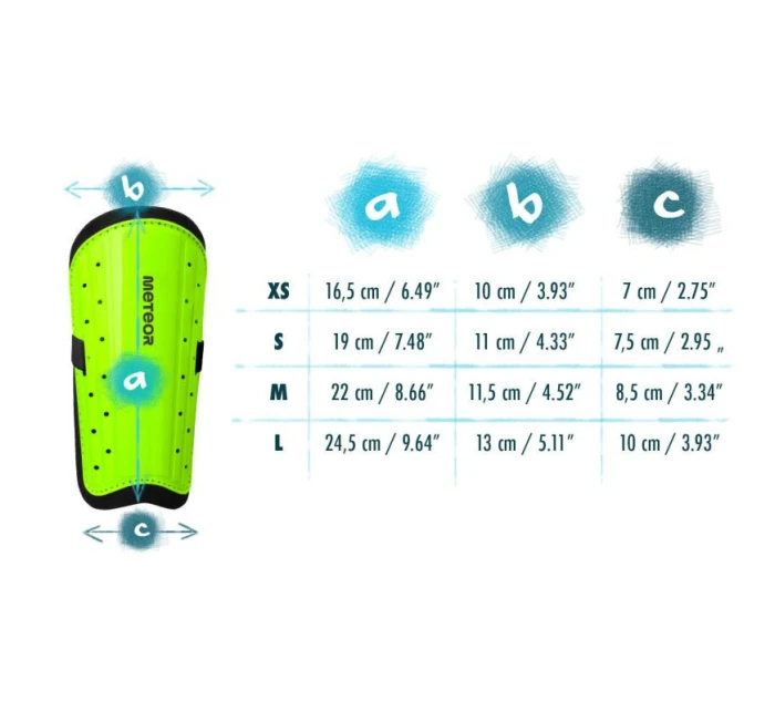 Fotbalové chrániče holení Meteor S Fotbalové chrániče holení Meteor S