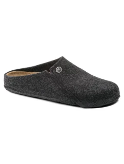 Birkenstock Zermatt Cozy Home Anthracite vlněné plstěné pantofle regular wide (1014938)