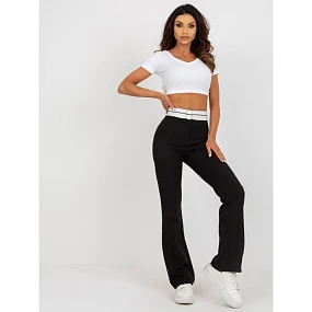 Černé látkové kalhoty do bez model 21349890 - ITALY MODA