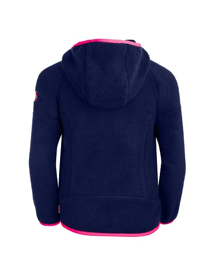 Dívčí fleecová bunda s kapucí pro dívky tmavě modrá model 21351264 - Trollkids