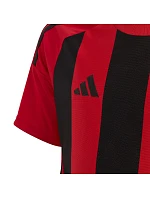 Dětské tričko adidas Striped 24 červené/černé IW2131