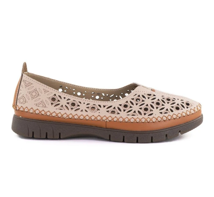 Béžové lodičky na klínku Sergio Leone PB291 Béžové lodičky na klínku Sergio Leone PB291