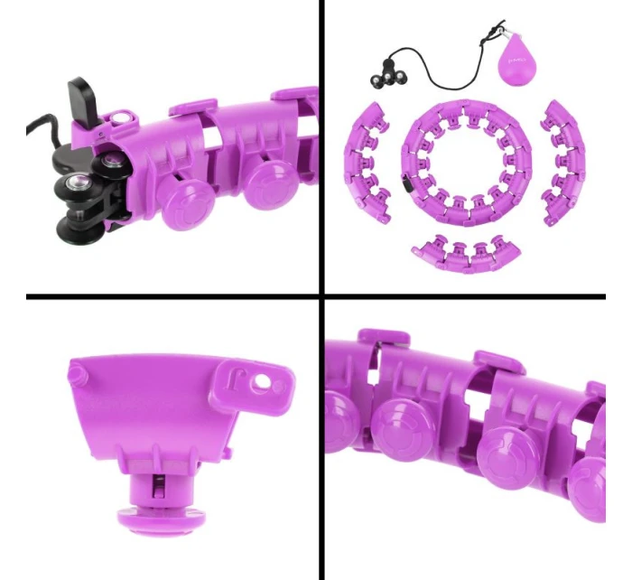 HULA HOP SET HHW12 FIALOVÝ S VÝSTUPKY A ZÁVAŽÍMI HMS + OPASEK BR163 ČERNÝ PLUS SIZE HULA HOP SET HHW12 FIALOVÝ S VÝSTUPKY A ZÁVAŽÍMI HMS + OPASEK BR163 ČERNÝ PLUS SIZE