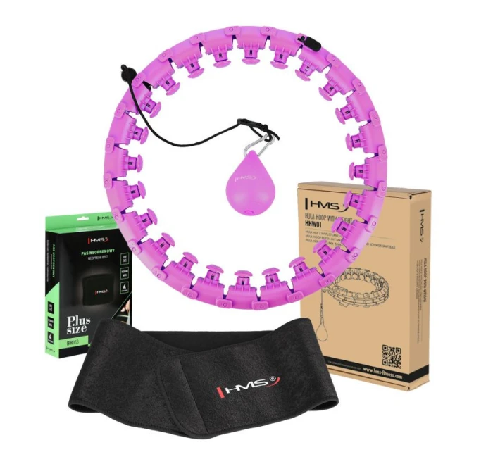 HULA HOP SET HHW12 FIALOVÝ S VÝSTUPKY A ZÁVAŽÍMI HMS + OPASEK BR163 ČERNÝ PLUS SIZE HULA HOP SET HHW12 FIALOVÝ S VÝSTUPKY A ZÁVAŽÍMI HMS + OPASEK BR163 ČERNÝ PLUS SIZE