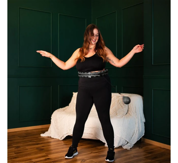 HULA HOP SET HHW12 ČERNÝ S VÝSTUPKY A ZÁVAŽÍMI HMS + OPASEK BR163 ČERNÝ PLUS SIZE HULA HOP SET HHW12 ČERNÝ S VÝSTUPKY A ZÁVAŽÍMI HMS + OPASEK BR163 ČERNÝ PLUS SIZE