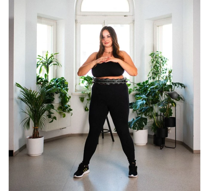 HULA HOP SET HHW12 ČERNÝ S VÝSTUPKY A ZÁVAŽÍMI HMS + OPASEK BR163 ČERNÝ PLUS SIZE HULA HOP SET HHW12 ČERNÝ S VÝSTUPKY A ZÁVAŽÍMI HMS + OPASEK BR163 ČERNÝ PLUS SIZE