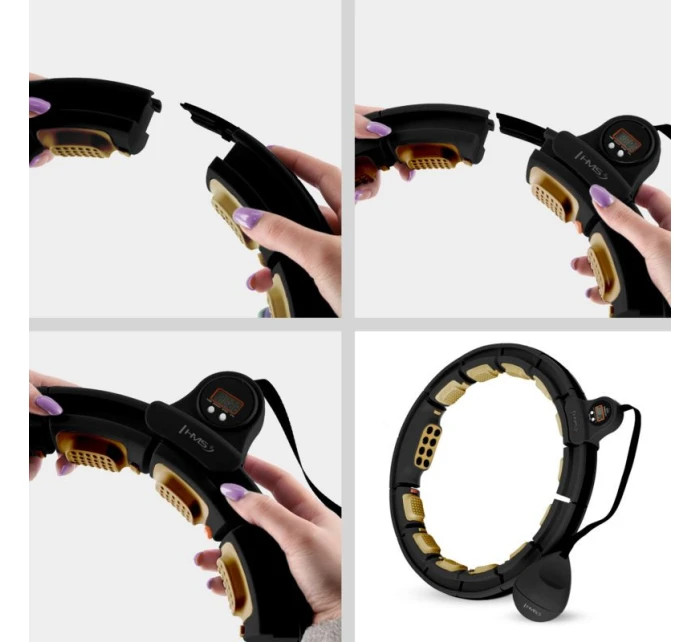 HHM13 NOVÝ HULA HOP ČERNÝ/ZLATÝ S MAGNETY A ZÁVAŽÍM + POČÍTADLO HMS HHM13 NOVÝ HULA HOP ČERNÝ/ZLATÝ S MAGNETY A ZÁVAŽÍM + POČÍTADLO HMS