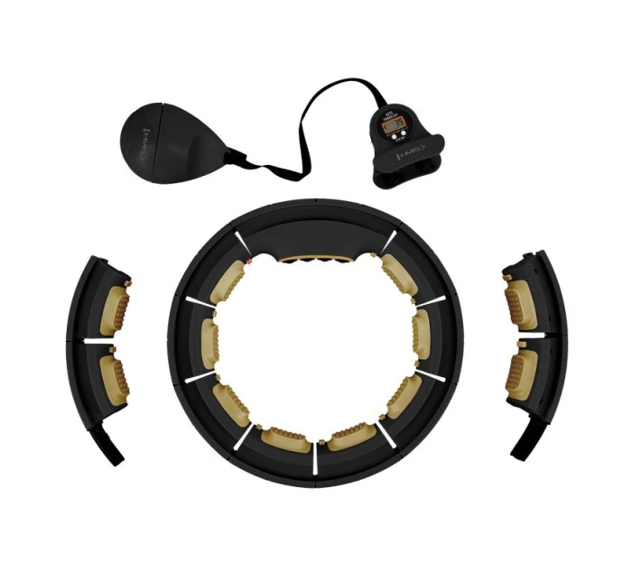 HHM13 NOVÝ HULA HOP ČERNÝ/ZLATÝ S MAGNETY A ZÁVAŽÍM + POČÍTADLO HMS HHM13 NOVÝ HULA HOP ČERNÝ/ZLATÝ S MAGNETY A ZÁVAŽÍM + POČÍTADLO HMS