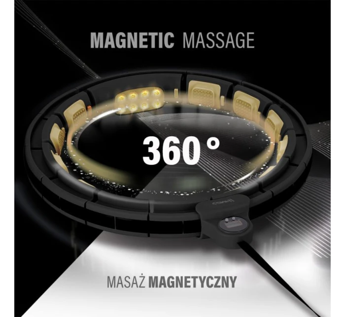 HHM13 NOVÝ HULA HOP ČERNÝ/ZLATÝ S MAGNETY A ZÁVAŽÍM + POČÍTADLO HMS HHM13 NOVÝ HULA HOP ČERNÝ/ZLATÝ S MAGNETY A ZÁVAŽÍM + POČÍTADLO HMS