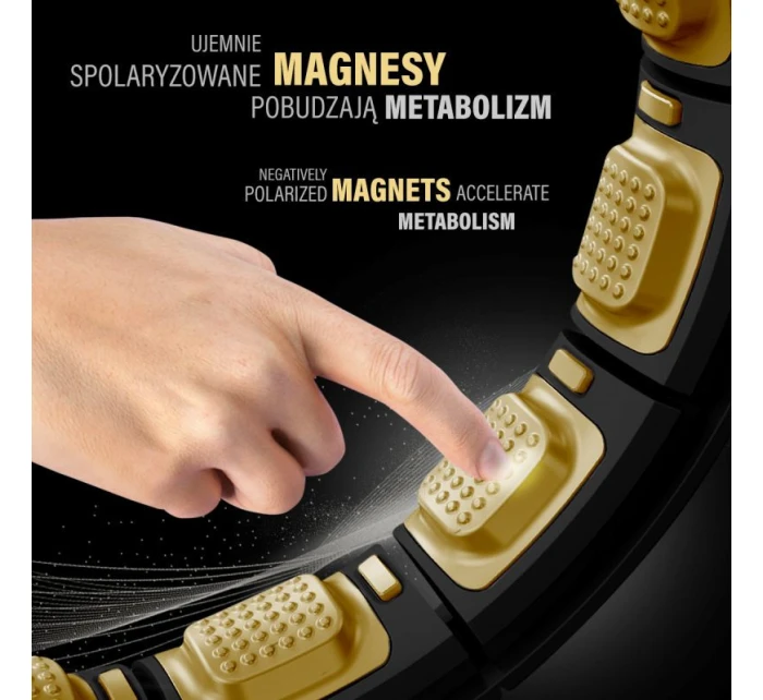 HHM13 NOVÝ HULA HOP ČERNÝ/ZLATÝ S MAGNETY A ZÁVAŽÍM + POČÍTADLO HMS HHM13 NOVÝ HULA HOP ČERNÝ/ZLATÝ S MAGNETY A ZÁVAŽÍM + POČÍTADLO HMS