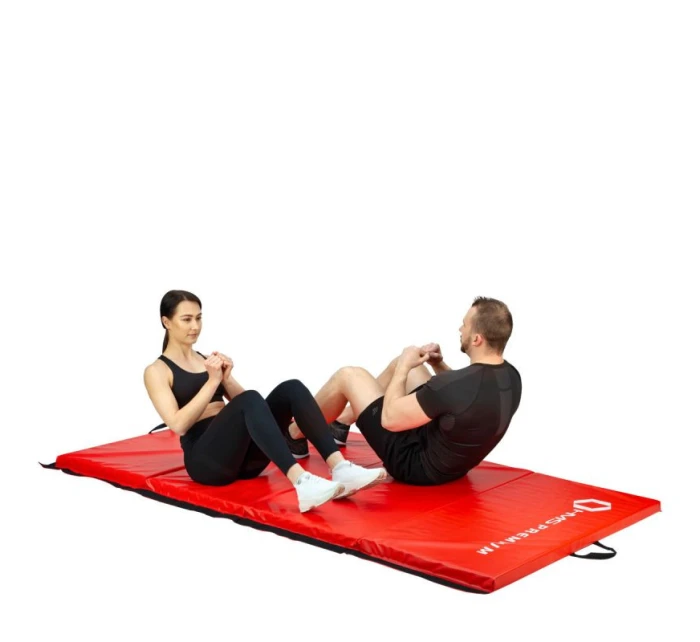 Gymnastická skládací matrace červená 2400x1200x50mm HMS MGS01 Gymnastická skládací matrace červená 2400x1200x50mm HMS MGS01