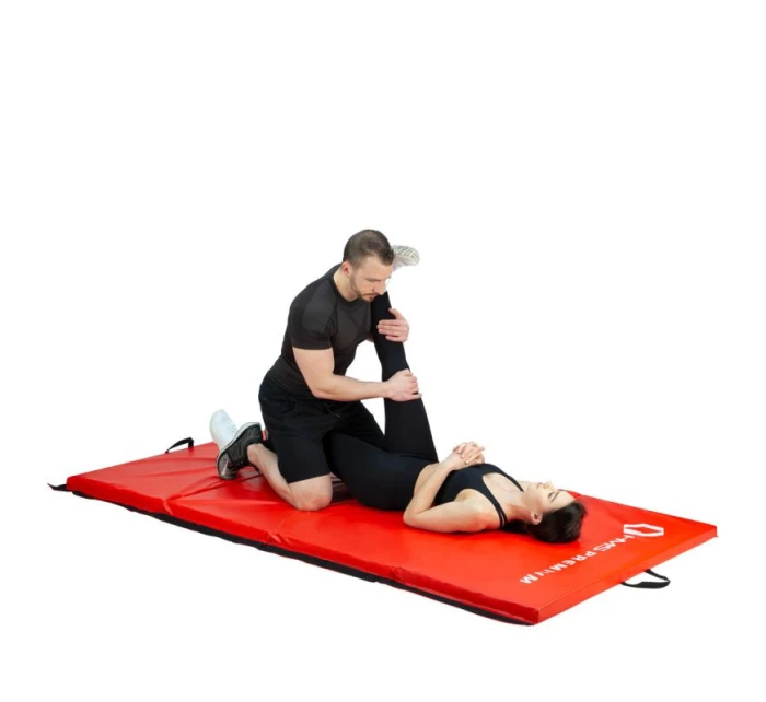 Gymnastická skládací matrace červená 2400x1200x50mm HMS MGS01 Gymnastická skládací matrace červená 2400x1200x50mm HMS MGS01