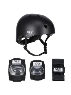 MR290+H230 PŘILBA S CHRÁNIČI ČERNÁ VELIKOST S NILS EXTREME